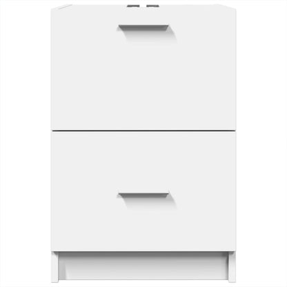 White Sink Cabinet 40x37x59 cm - Engineered Wood Bathroom Storage