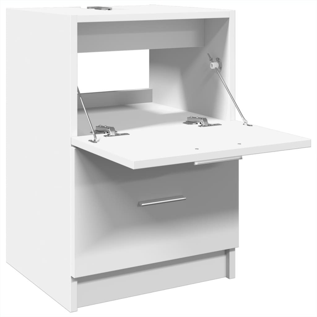 White Sink Cabinet 40x37x59 cm - Engineered Wood Bathroom Storage