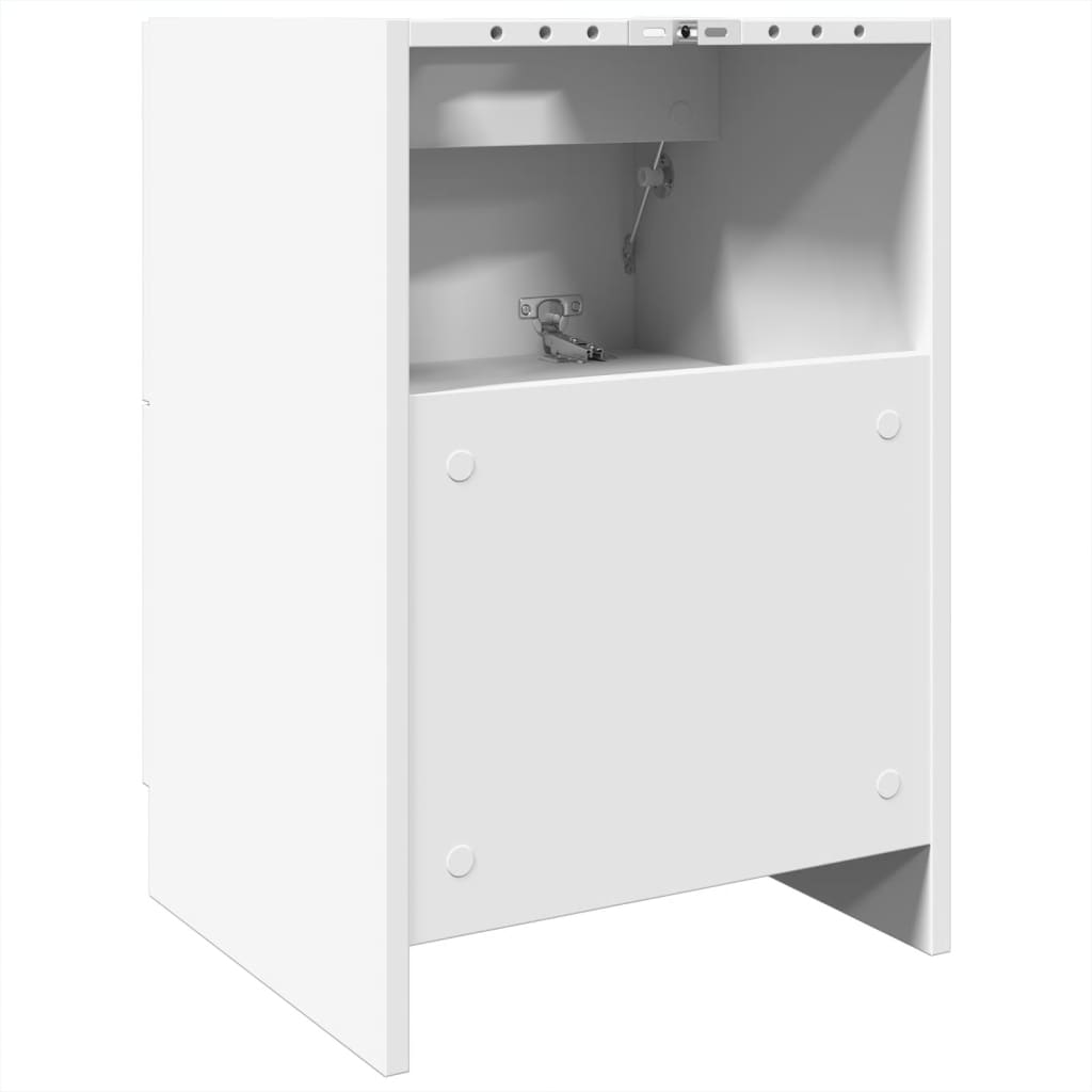 White Sink Cabinet 40x37x59 cm - Engineered Wood Bathroom Storage