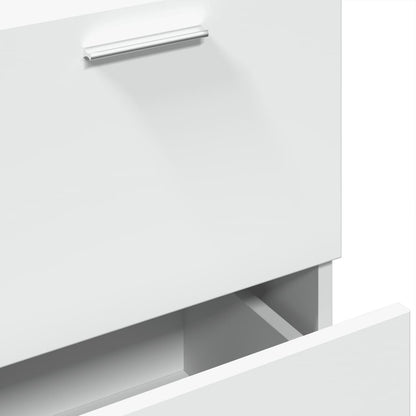 White Sink Cabinet 40x37x59 cm - Engineered Wood Bathroom Storage