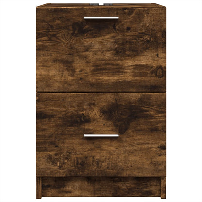 Smoked Oak Sink Cabinet 40x37x59 cm - Stylish Engineered Wood