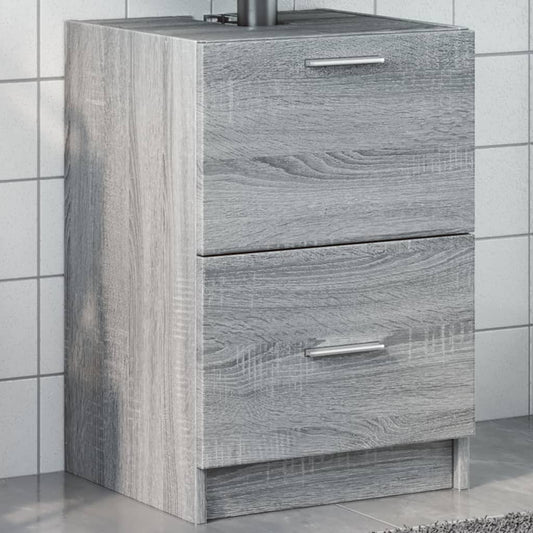Grey Sonoma Sink Cabinet 40x37x59 cm - Durable Engineered Wood
