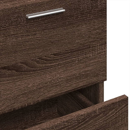 Brown Oak Sink Cabinet 40x37x59 cm - Engineered Wood