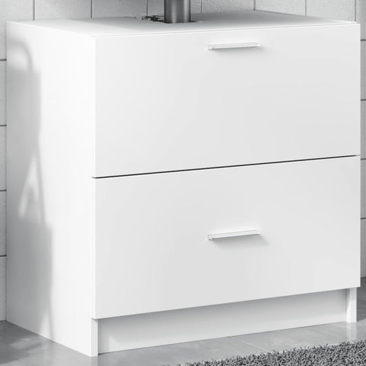 White Sink Cabinet 59x37x59 cm - Durable Engineered Wood