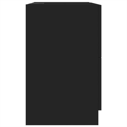 Black Engineered Wood Sink Cabinet - 59x37x59 cm