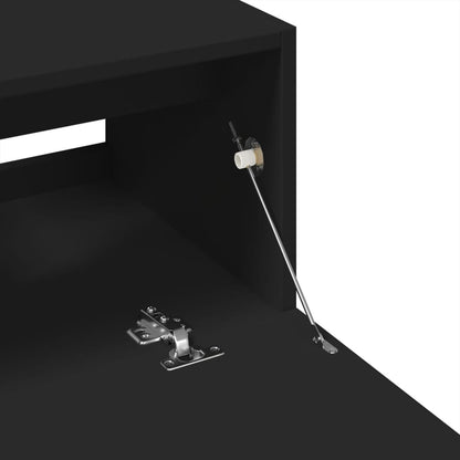 Black Engineered Wood Sink Cabinet - 59x37x59 cm