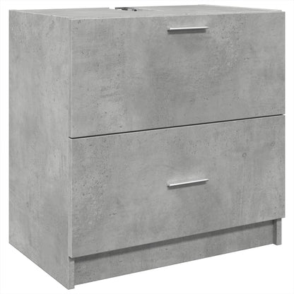 Engineered Wood Sink Cabinet, Concrete Grey 59x37x59 cm