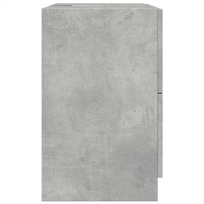 Engineered Wood Sink Cabinet, Concrete Grey 59x37x59 cm