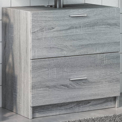 Grey Sonoma Sink Cabinet 59x37x59 cm - Engineered Wood