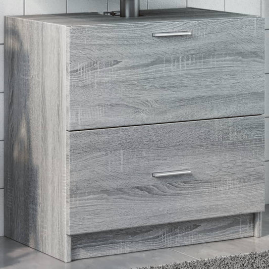Grey Sonoma Sink Cabinet 59x37x59 cm - Engineered Wood