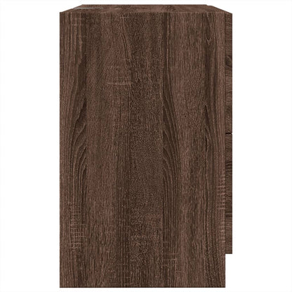 Brown Oak Sink Cabinet 59x37x59 cm - Durable Engineered Wood