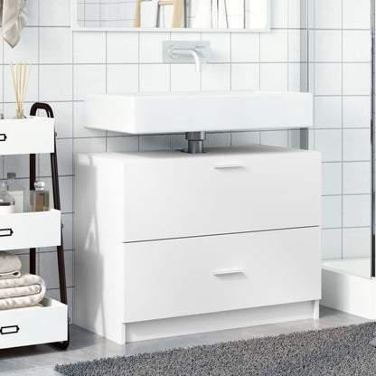 White Engineered Wood Sink Cabinet - 78x37x59 cm