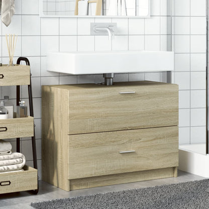 Sonoma Oak Sink Cabinet 78x37x59 cm - Durable Engineered Wood