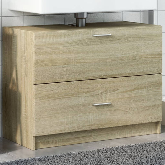 Sonoma Oak Sink Cabinet 78x37x59 cm - Durable Engineered Wood