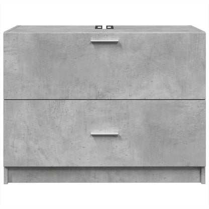 Concrete Grey Sink Cabinet 78x37x59 cm - Engineered Wood Quality