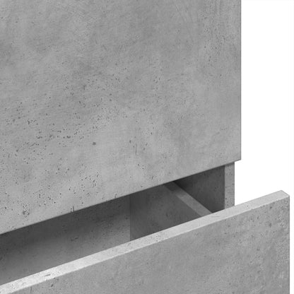 Concrete Grey Sink Cabinet 78x37x59 cm - Engineered Wood Quality