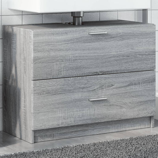 Grey Sonoma Sink Cabinet, 78x37x59 cm, Engineered Wood