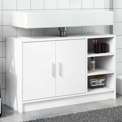 White Engineered Wood Sink Cabinet 90x29x55 cm | Modern Design