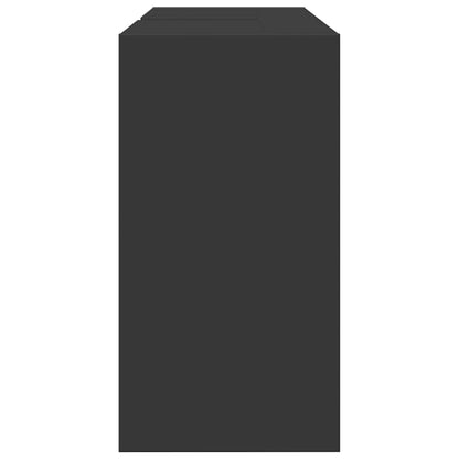 Sleek Black Sink Cabinet 90x29x55 cm in Durable Engineered Wood