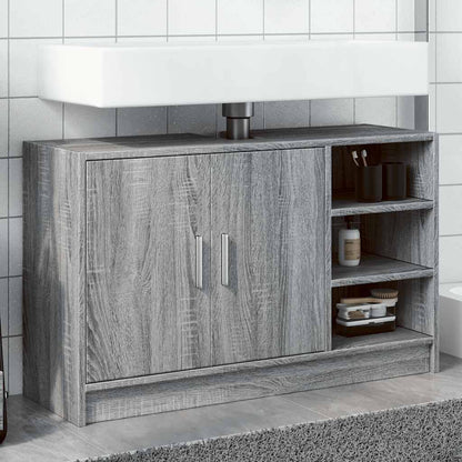 Grey Sonoma Sink Cabinet 90x29x55 cm | Engineered Wood