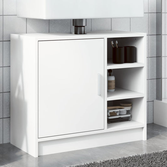 White Engineered Wood Sink Cabinet 63x29x55 cm - Stylish & Durable