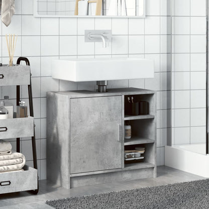 Concrete Grey Engineered Wood Sink Cabinet 63x29x55 cm