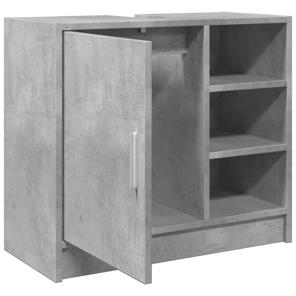 Concrete Grey Engineered Wood Sink Cabinet 63x29x55 cm