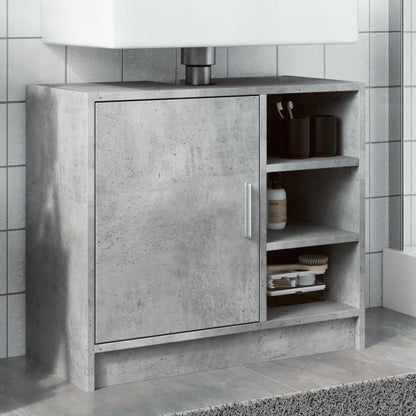 Concrete Grey Engineered Wood Sink Cabinet 63x29x55 cm