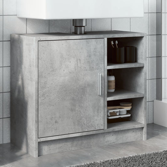 Concrete Grey Engineered Wood Sink Cabinet 63x29x55 cm