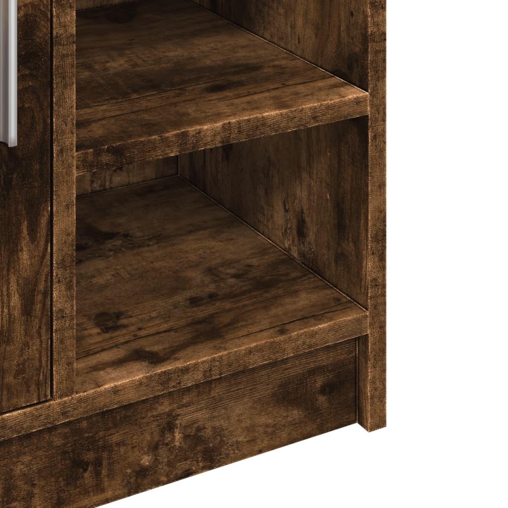 Smoked Oak Sink Cabinet 63x29x55 cm | Engineered Wood Finish