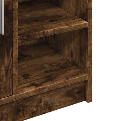 Smoked Oak Sink Cabinet 63x29x55 cm | Engineered Wood Finish