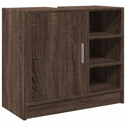 Brown Oak Sink Cabinet - 63x29x55 cm | Engineered Wood