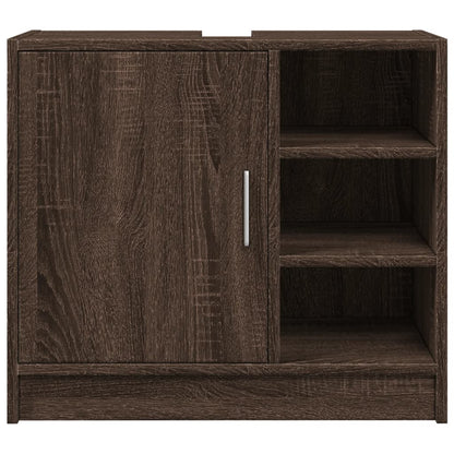 Brown Oak Sink Cabinet - 63x29x55 cm | Engineered Wood