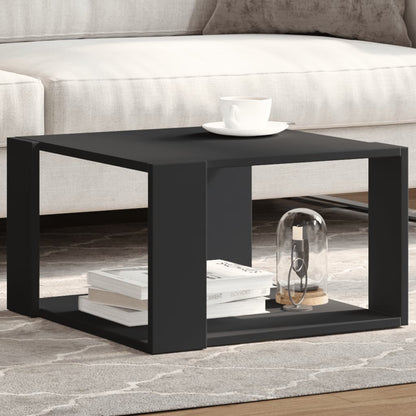 Coffee Table Black 51.5x51.5x30 cm Engineered Wood