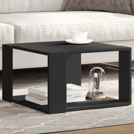 Coffee Table Black 51.5x51.5x30 cm Engineered Wood