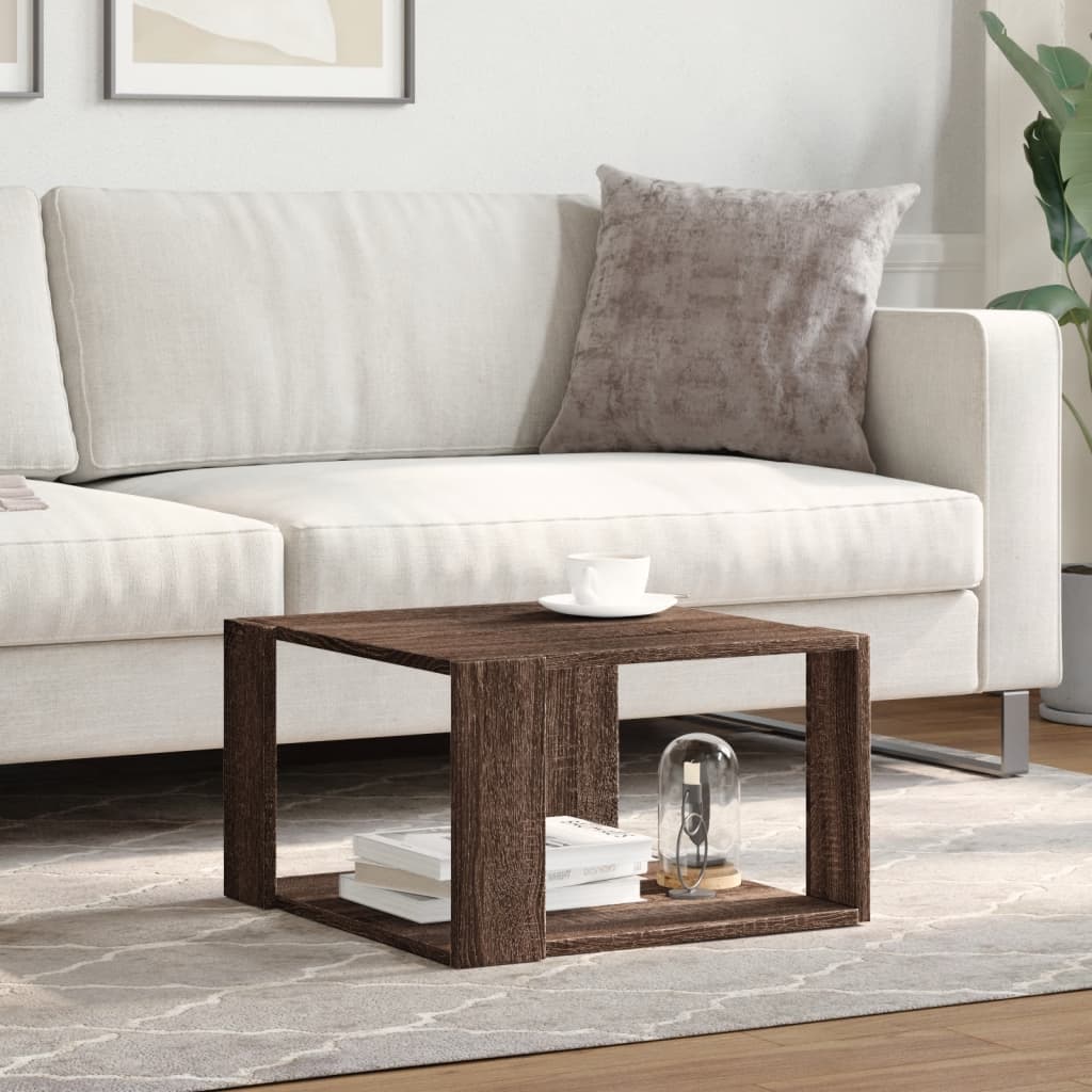 Coffee Table Brown Oak 51.5x51.5x30 cm Engineered Wood