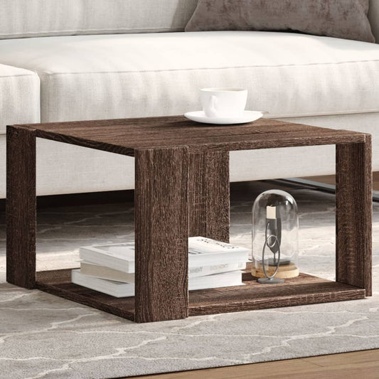 Coffee Table Brown Oak 51.5x51.5x30 cm Engineered Wood