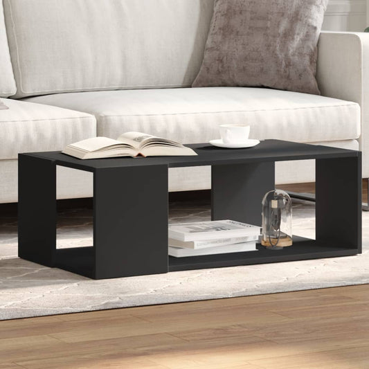 Coffee Table Black 89.5x48x30 cm Engineered Wood