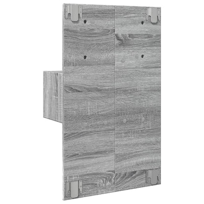 Grey Sonoma Wall-Mounted Bedside Cabinet with LED Lights
