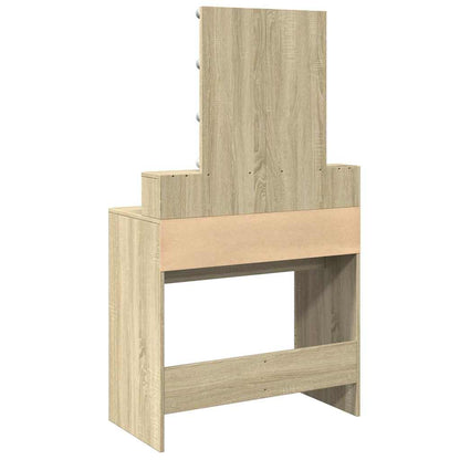 LED Sonoma Oak Dressing Table - 80x41x144.5 cm