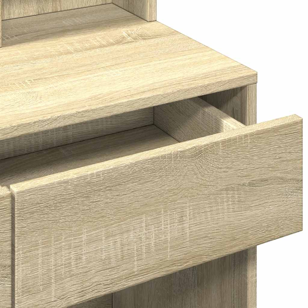 LED Sonoma Oak Dressing Table - 80x41x144.5 cm