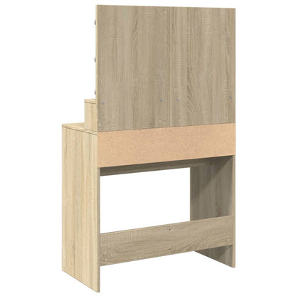 LED Dressing Table, Sonoma Oak, 80x41x134.5 cm - Stylish & Functional