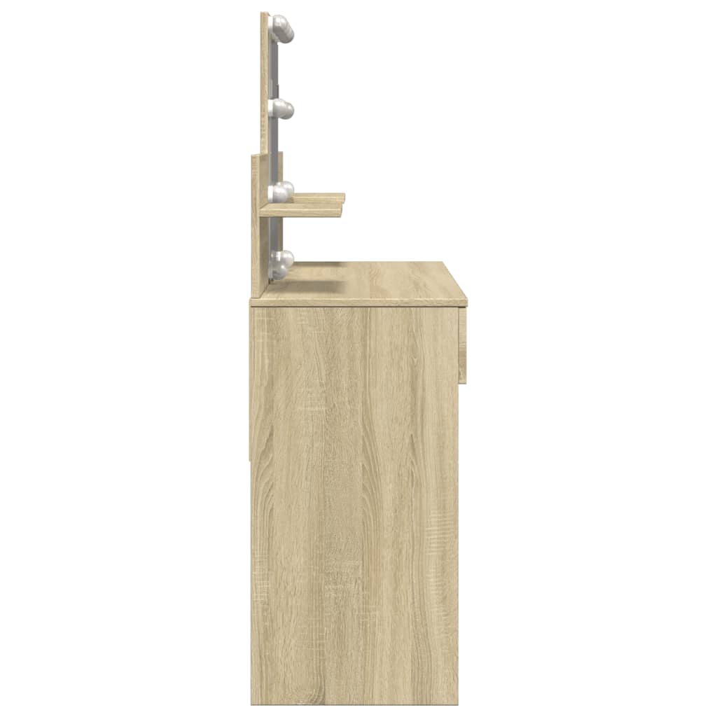 Sonoma Oak LED Dressing Table 100x40x130 cm - Stylish & Functional