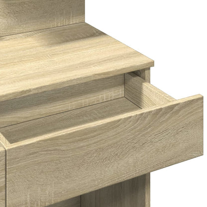 Sonoma Oak LED Dressing Table 100x40x130 cm - Stylish & Functional