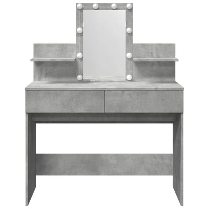 Modern LED Dressing Table, Concrete Grey 100x40x130 cm