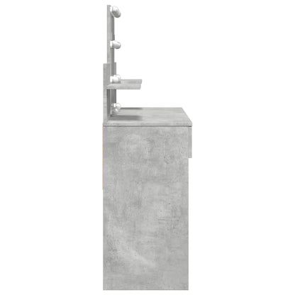 Modern LED Dressing Table, Concrete Grey 100x40x130 cm