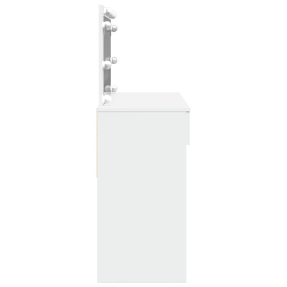 White LED Dressing Table 100x40x120 cm - Sleek & Modern Design