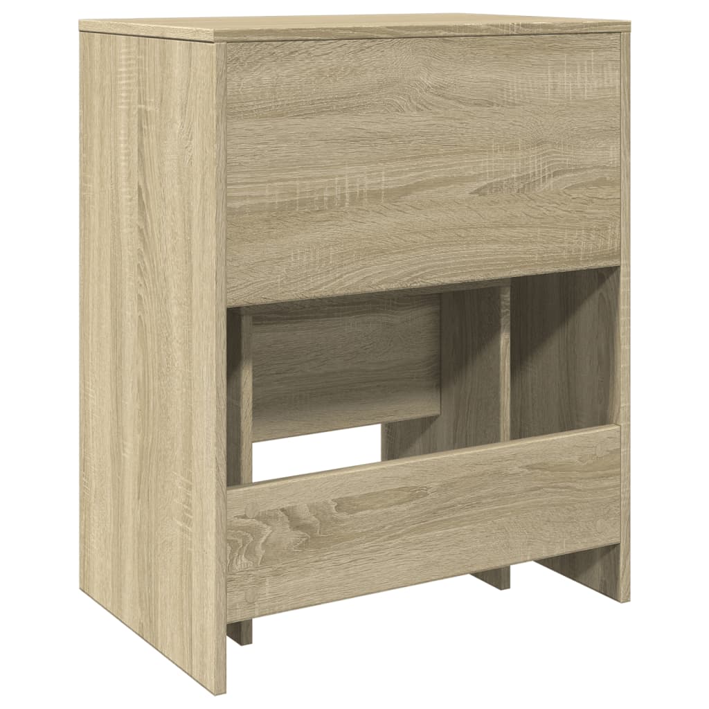 Sonoma Oak Dressing Table & Stool Set - Compact 60x40x113.5 cm