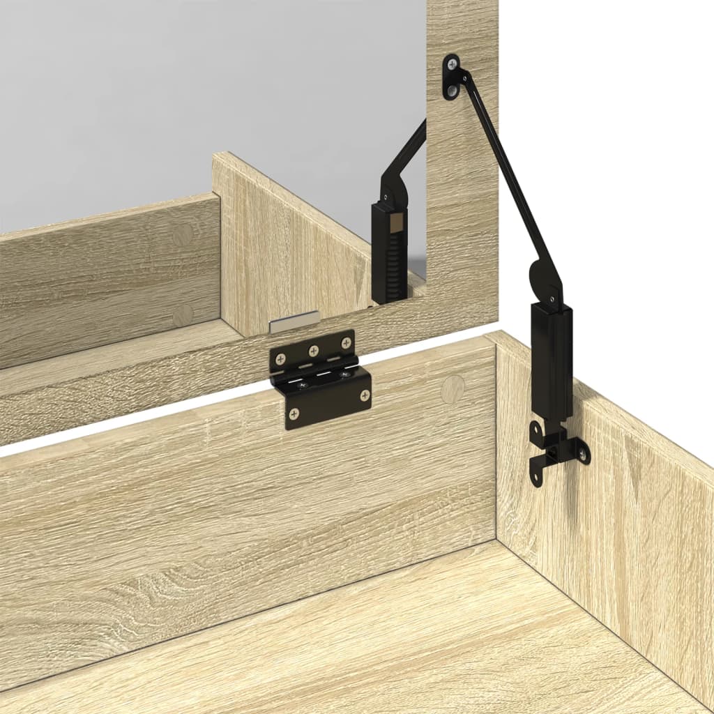 Sonoma Oak Dressing Table & Stool Set - Compact 60x40x113.5 cm