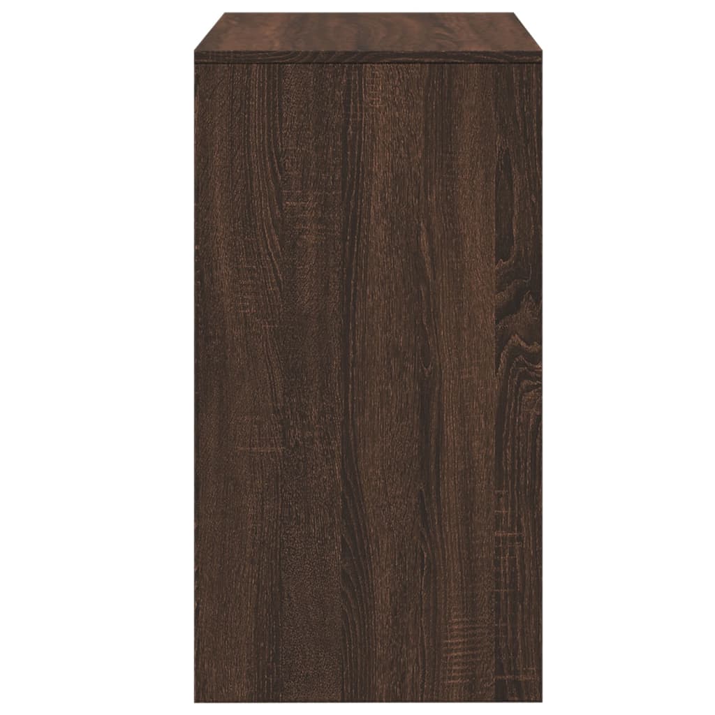 Brown Oak Dressing Table & Stool Set - 60x40x113.5 cm